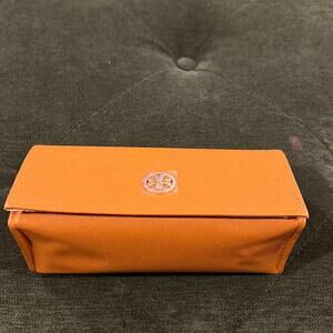 NWT Tory Burch Orange Sunglass Case with Sunglass Dust Cloth